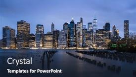 Presentation with new york night - PPT layouts consisting of manhattan-skyline-in-new-york background and a wine colored foreground