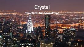  Presentation with chrysler - Slides featuring manhattan skyline with chrysler building background and a violet colored foreground