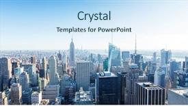  Presentation with empire state building - Slides consisting of manhattan with empire state building background and a sky blue colored foreground