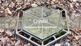  Presentation with drain - Audience pleasing presentation consisting of sewer system - manhole drain cover in woodland backdrop and a light gray colored foreground