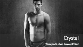  Presentation with white and black figures climbing ladders - Presentation theme featuring manhood - black and white sexy young background and a dark gray colored foreground