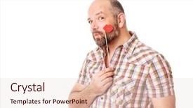  Presentation with lips - Presentation theme featuring manhood - image of a handsome bearded background and a  colored foreground