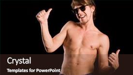  Presentation with joyful - Amazing presentation theme having manhood - joyful emotional young man backdrop and a  colored foreground