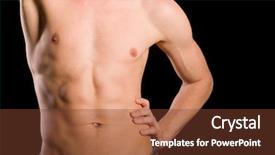  Presentation with man on train - Colorful PPT theme enhanced with manhood - trained young man naked torso backdrop and a tawny brown colored foreground