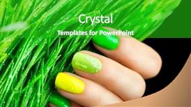  Presentation with spring nature grass - Presentation theme enhanced with manicure fresh nature trendy green background and a shamrock green colored foreground