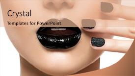  Presentation with nail art - Cool new slide set with manicure glamour nail art backdrop and a coral colored foreground