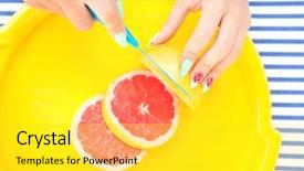  Presentation with nail art - Audience pleasing presentation design consisting of manicure nail art and food backdrop and a white colored foreground