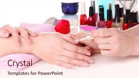  Presentation with hiring process - Audience pleasing slide set consisting of manicure process in beautiful salon backdrop and a lemonade colored foreground