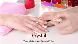 Presentation with chemical engineering separation process - Presentation design enhanced with manicure process in beautiful salon background and a lemonade colored foreground