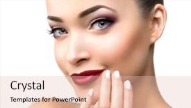  Presentation with nail spa - Amazing slide set having manicure with nail polish product backdrop and a lemonade colored foreground