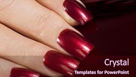  Presentation with nails - Beautiful presentation design featuring manicured nails backdrop and a wine colored foreground