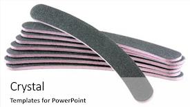  Presentation with pedicures - PPT layouts enhanced with manicures and pedicures - nail files background and a white colored foreground