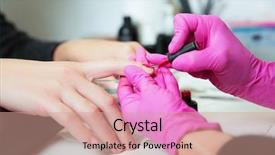  Presentation with lok - Cool new presentation theme with manicurist-applies-a-lok backdrop and a coral colored foreground