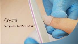  Presentation with nail salon - PPT layouts featuring manicurist-files-the-shape background and a lemonade colored foreground