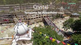  Presentation with hot springs - Colorful PPT theme enhanced with manikaran-india-june-2-2017 backdrop and a gray colored foreground
