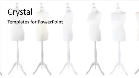  Presentation with mannequin - Beautiful slide deck featuring manikin - female mannequin from different angles backdrop and a white colored foreground