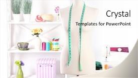  Presentation with mannequin - Colorful slide set enhanced with manikin - female mannequin in creative studio backdrop and a white colored foreground