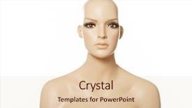  Presentation with mannequin - Beautiful theme featuring manikin - head of a female mannequin backdrop and a lemonade colored foreground