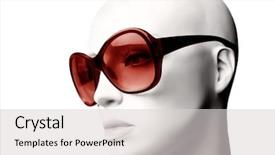  Presentation with fashion garments - Amazing presentation having manikin - mannequin wearing fashion sunglasses backdrop and a  colored foreground