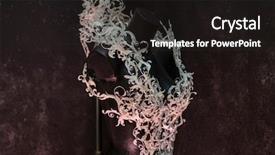  Presentation with white flowers - Audience pleasing slide deck consisting of manikin - piece made with 3d printer backdrop and a dark gray colored foreground