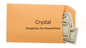  Presentation with manila - Presentation theme having manila envelope filled with money background and a yellow colored foreground