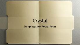  Presentation with file folder - Amazing presentation design having manila file folder on background backdrop and a coral colored foreground