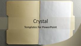  Presentation with file folder - Beautiful PPT theme featuring manila file folder on background backdrop and a coral colored foreground