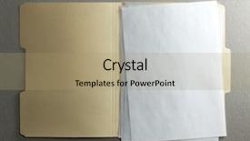  Presentation with file folder - Presentation featuring manila file folder on background background and a coral colored foreground