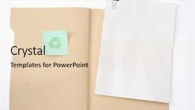  Presentation with file folder - Presentation theme having manila file folder background and a lemonade colored foreground