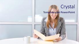  Presentation with legal - Cool new theme with manila folder - business woman holding legal documents backdrop and a  colored foreground