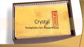  Presentation with documentation - Presentation design consisting of manila folder - dorsal view of military documentation background and a yellow colored foreground