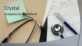  Presentation with medical pill medicine white blue - Audience pleasing slide set consisting of manila folder - medical objects isolated on white backdrop and a mint green colored foreground