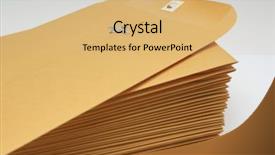  Presentation with envelope - Audience pleasing presentation design consisting of manila folder - stack of brown envelope backdrop and a yellow colored foreground