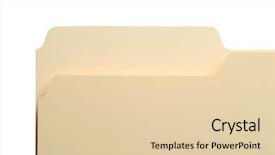  Presentation with file folder - Audience pleasing theme consisting of manila folder detail backdrop and a lemonade colored foreground