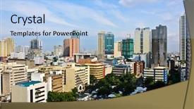  Presentation with philippine - Slides with manila in the philippine background and a light blue colored foreground