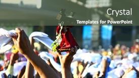  Presentation with manila - Colorful PPT theme enhanced with manila-january-9-feast backdrop and a gray colored foreground