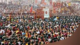  Presentation with manila - Presentation having manila-january-9-feast background and a coral colored foreground
