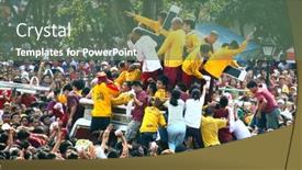  Presentation with manila - Audience pleasing presentation theme consisting of manila-january-9-feast backdrop and a gray colored foreground