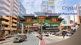  Presentation with manila - Amazing theme having manila-philippines-apr-1-2016 backdrop and a light blue colored foreground