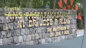  Presentation with rizal - Theme featuring manila-philippines-april-1-2016 background and a tawny brown colored foreground