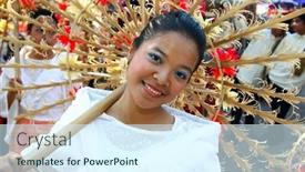  Presentation with philippines festival - Presentation having manila-philippines-april-16-aliwan background and a sky blue colored foreground