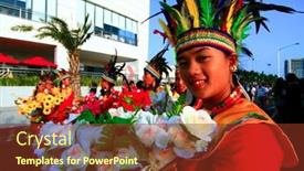  Presentation with philippines festival - Presentation theme with manila-philippines-april-24-aliwan background and a tawny brown colored foreground