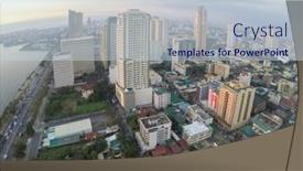  Presentation with manila - Presentation design consisting of manila-philippines-january-19-2015 background and a sky blue colored foreground