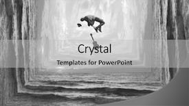  Presentation with imagination - Cool new presentation theme with photo manipulation - depths of a songwriter's imagination backdrop and a light gray colored foreground