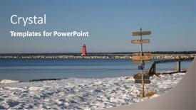  Presentation with light - Slides enhanced with manistique-light-house-in-michigan background and a seafoam green colored foreground