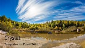  Presentation with manitoba - Colorful presentation design enhanced with damm - indian summer in manitoba canada backdrop and a coral colored foreground