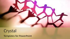  Presentation with mankind - Beautiful slides featuring mankind - group of people holding hands backdrop and a yellow colored foreground