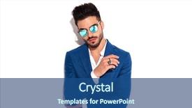 Presentation with fashion - Theme having manly backgrounds - confident fashion man in sunglasses background and a ocean colored foreground