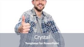  Presentation with truck driver - Audience pleasing slides consisting of manly backgrounds - long-haul truck driver on white backdrop and a gray colored foreground