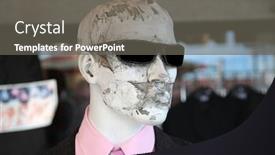  Presentation with china clothes washing - Beautiful slide set featuring mannequin-a-store-mannequin-broken backdrop and a gray colored foreground